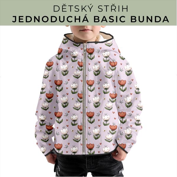 Dětský střih - jednoduchá dětská BASIC  bunda