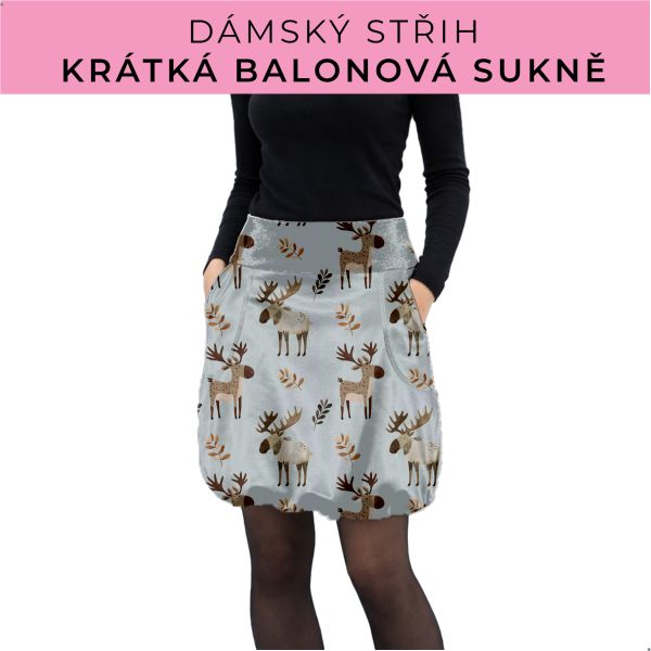 Dámský střih - balonová krátká sukně