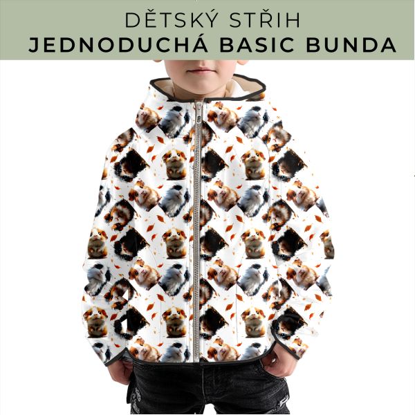 Dětský střih - jednoduchá dětská BASIC  bunda