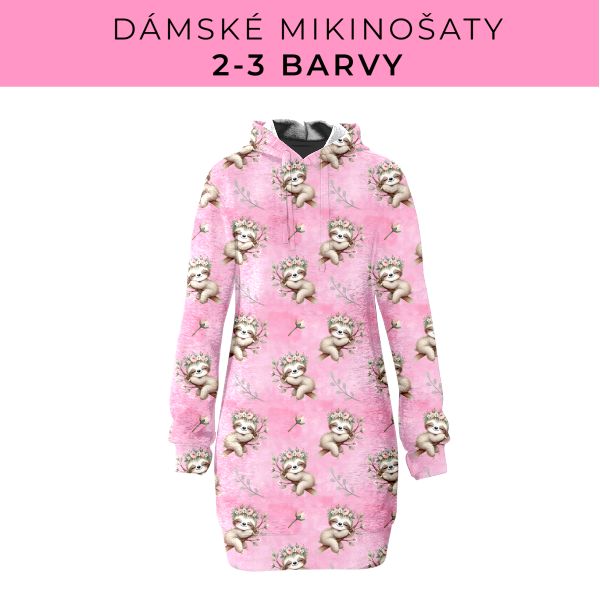 DÁMSKÝ střih - Mikinošaty 2-3 barvy