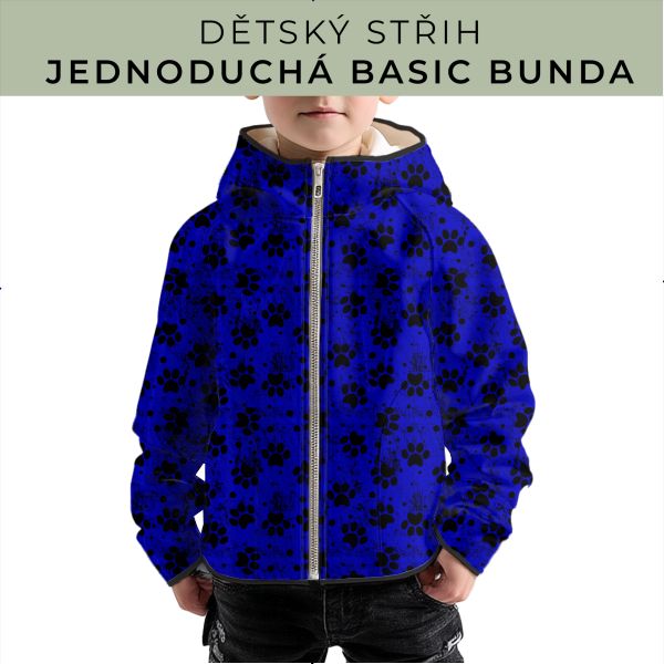 Dětský střih - jednoduchá dětská BASIC  bunda