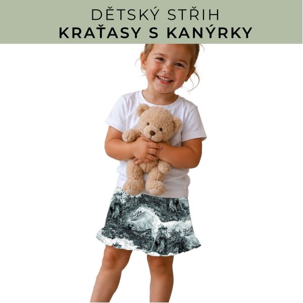 Dětský střih - Kraťásky s kanýrkem
