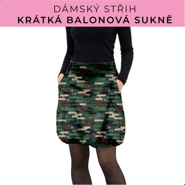 Dámský střih - balonová krátká sukně