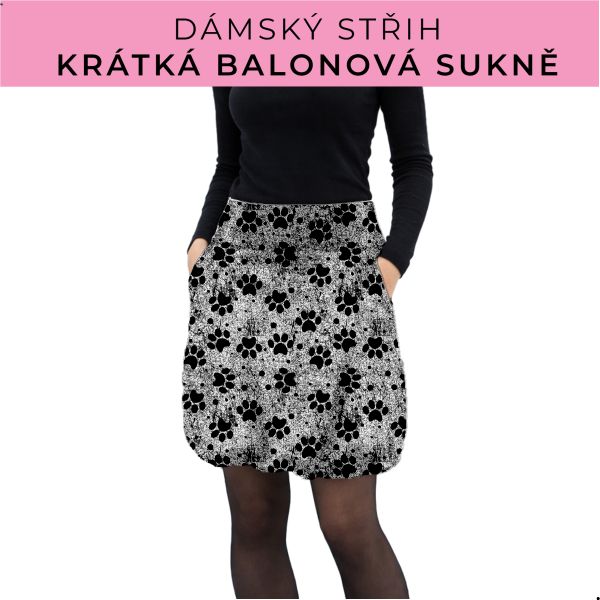 Dámský střih - balonová krátká sukně