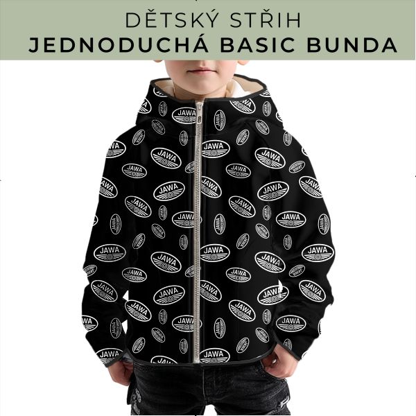 Dětský střih - jednoduchá dětská BASIC  bunda