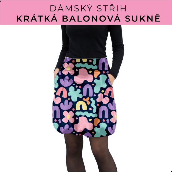 Dámský střih - balonová krátká sukně