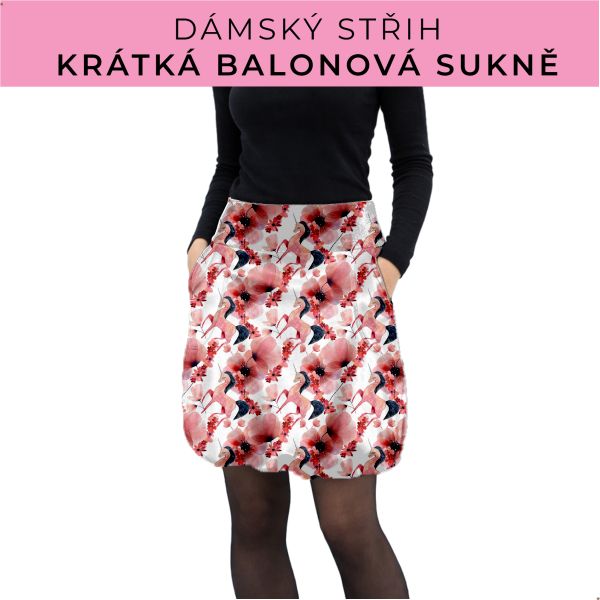 Dámský střih - balonová krátká sukně