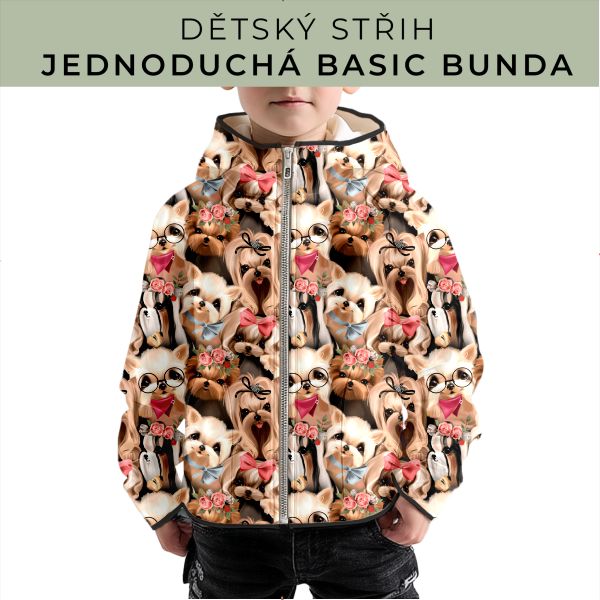 Dětský střih - jednoduchá dětská BASIC  bunda