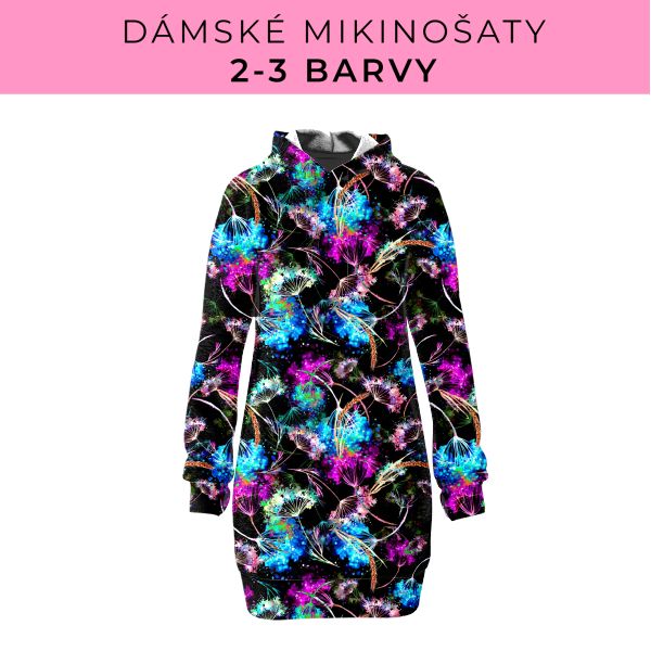 DÁMSKÝ střih - Mikinošaty 2-3 barvy