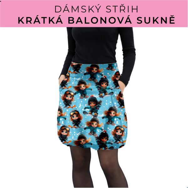 Dámský střih - balonová krátká sukně