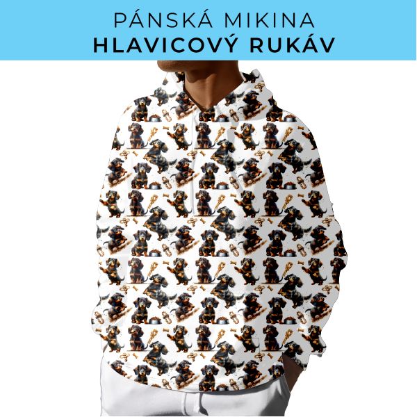 PÁNSKÝ střih - mikina s kapucí