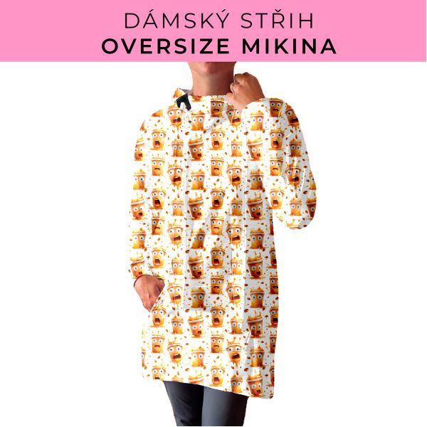DÁMSKÝ střih - Oversize mikina