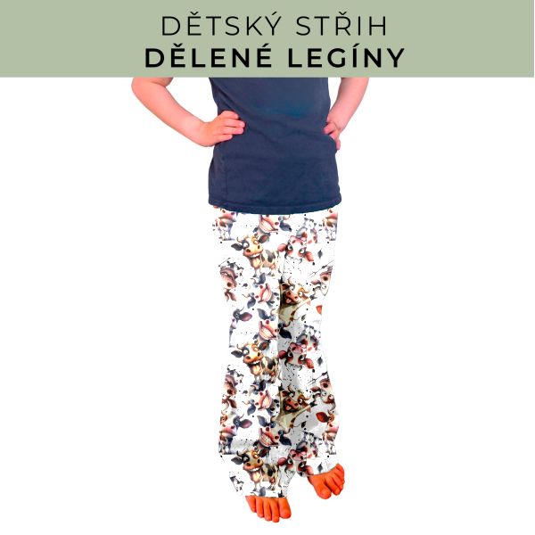 Dětský střih - Dělené legíny