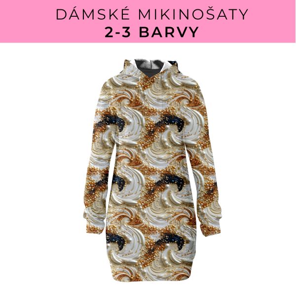 DÁMSKÝ střih - Mikinošaty 2-3 barvy