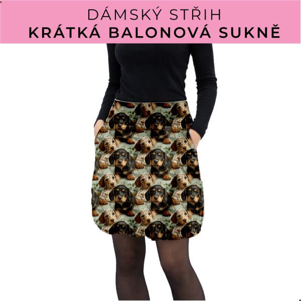 Dámský střih - balonová krátká sukně