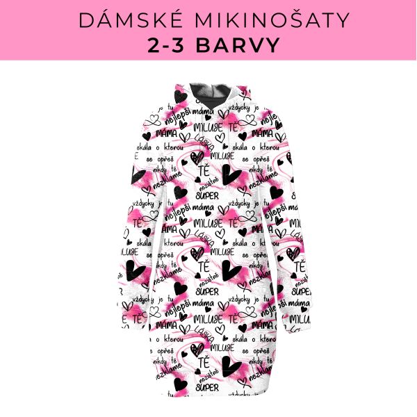 DÁMSKÝ střih - Mikinošaty 2-3 barvy