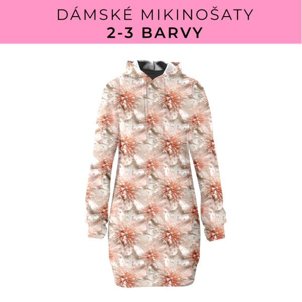 DÁMSKÝ střih - Mikinošaty 2-3 barvy