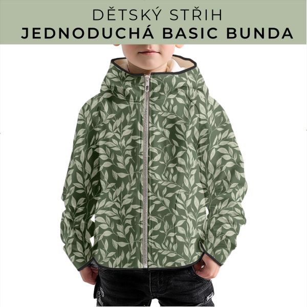 Dětský střih - jednoduchá dětská BASIC  bunda
