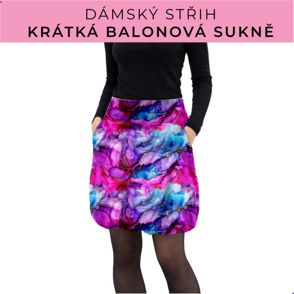 Dámský střih - balonová krátká sukně