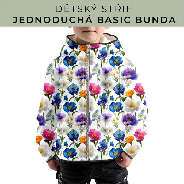 Dětský střih - jednoduchá dětská BASIC  bunda