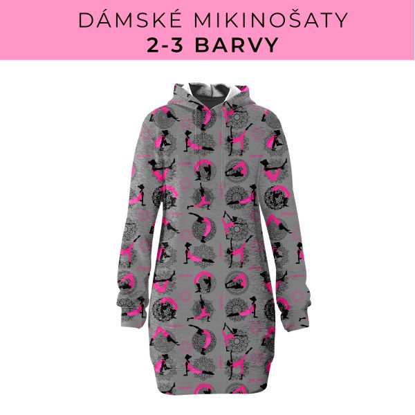 DÁMSKÝ střih - Mikinošaty 2-3 barvy