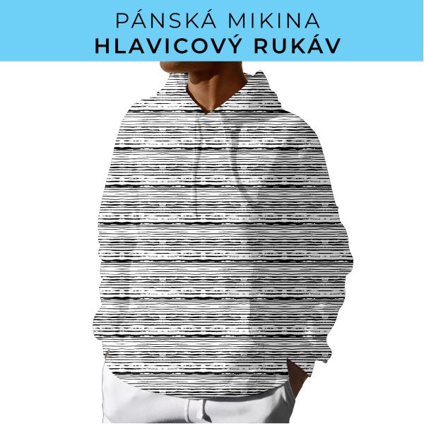 PÁNSKÝ střih - mikina s kapucí