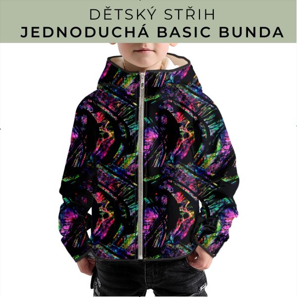 Dětský střih - jednoduchá dětská BASIC  bunda