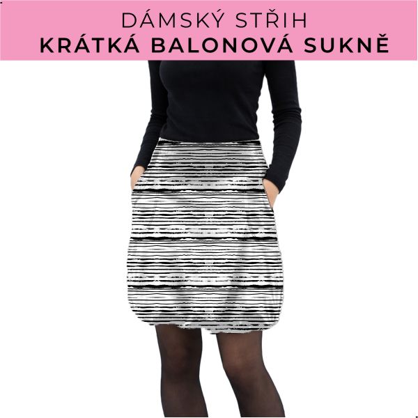 Dámský střih - balonová krátká sukně