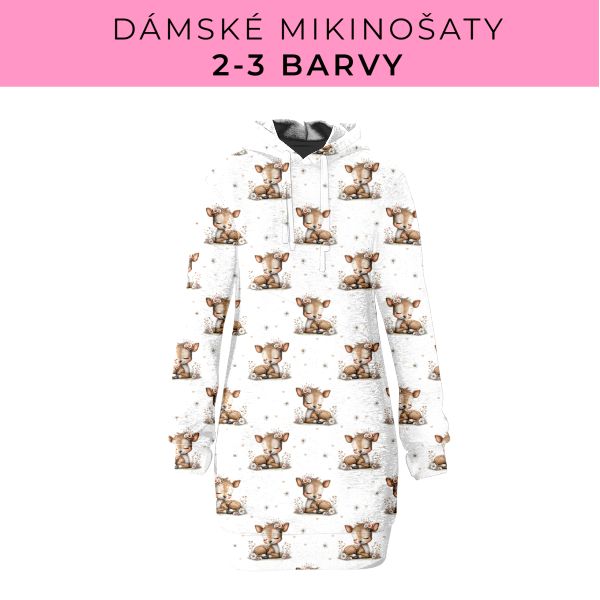 DÁMSKÝ střih - Mikinošaty 2-3 barvy