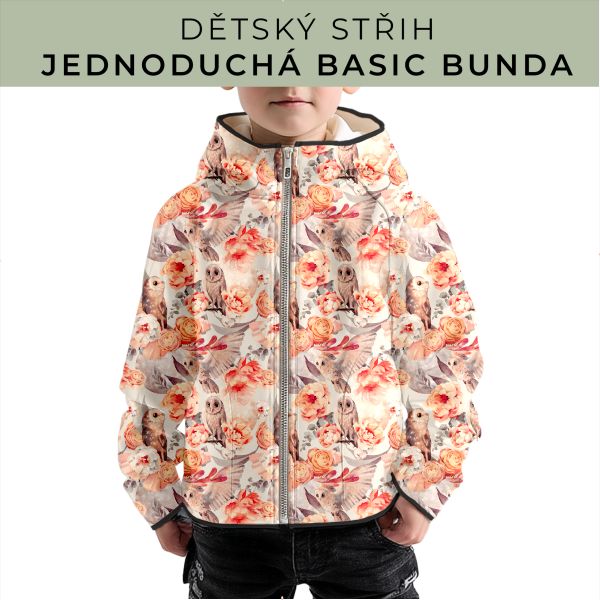 Dětský střih - jednoduchá dětská BASIC  bunda