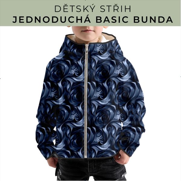 Dětský střih - jednoduchá dětská BASIC  bunda