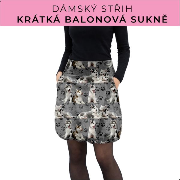 Dámský střih - balonová krátká sukně