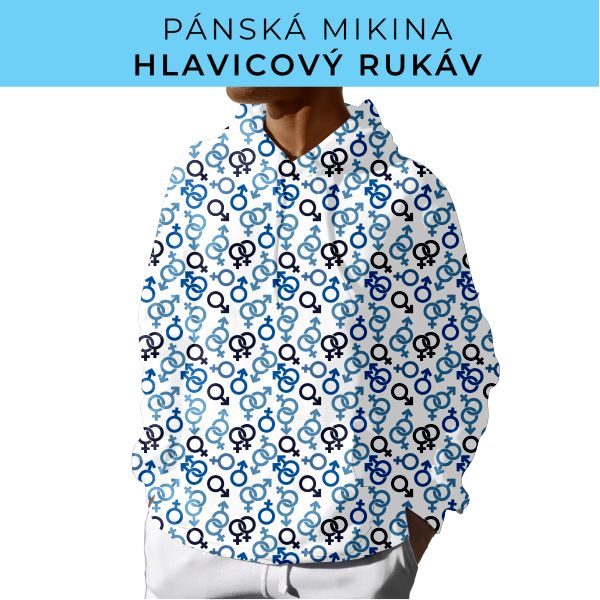 PÁNSKÝ střih - mikina s kapucí