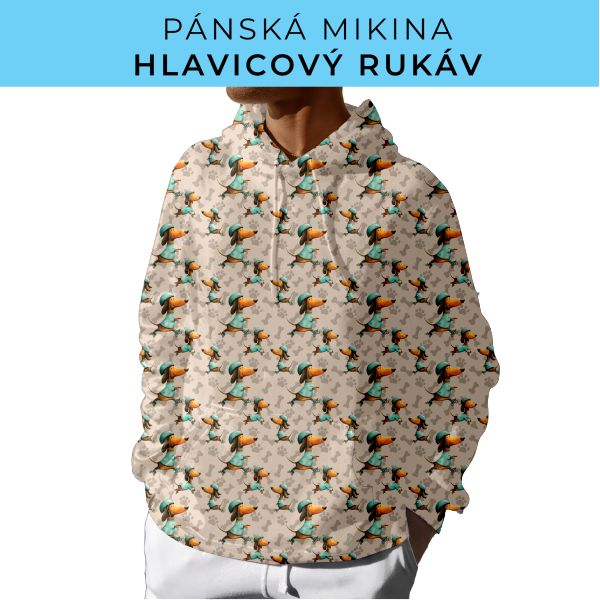 PÁNSKÝ střih - mikina s kapucí