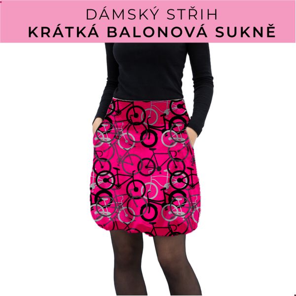 Dámský střih - balonová krátká sukně