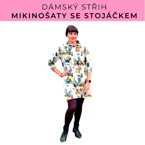 Dámský střih - mikinové šaty se stojáčkem