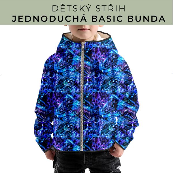 Dětský střih - jednoduchá dětská BASIC  bunda