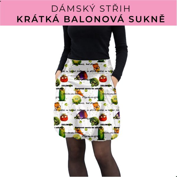 Dámský střih - balonová krátká sukně