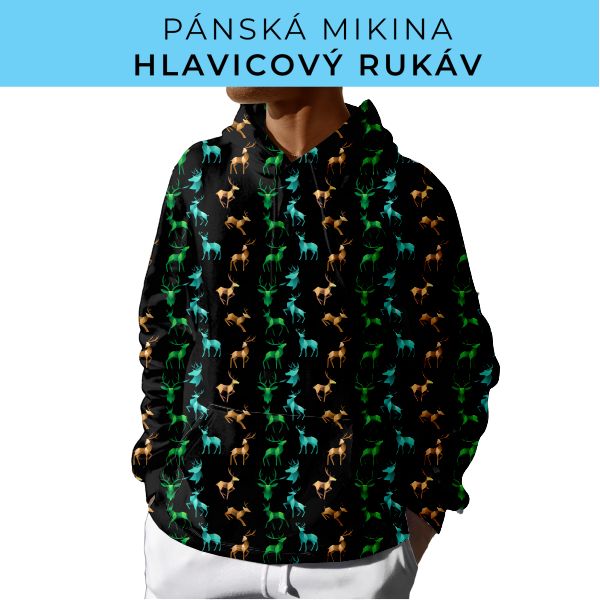 PÁNSKÝ střih - mikina s kapucí