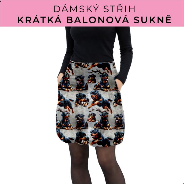 Dámský střih - balonová krátká sukně
