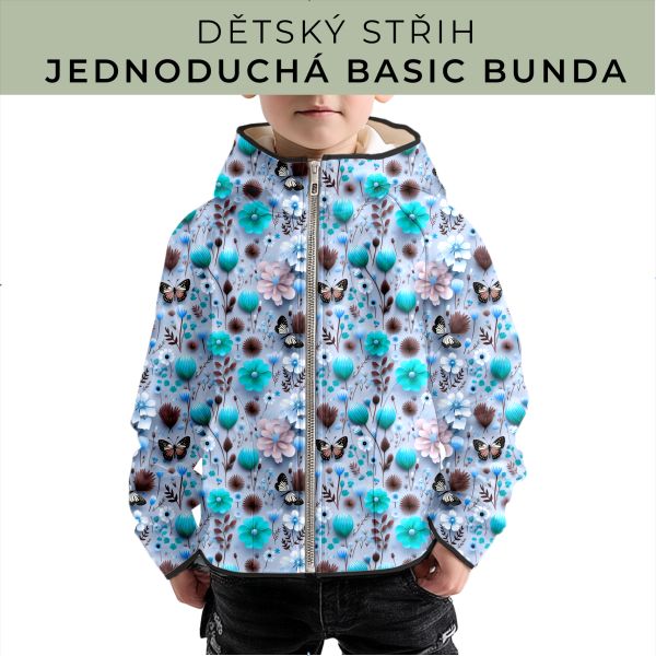 Dětský střih - jednoduchá dětská BASIC  bunda