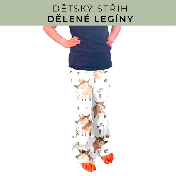Dětský střih - Dělené legíny