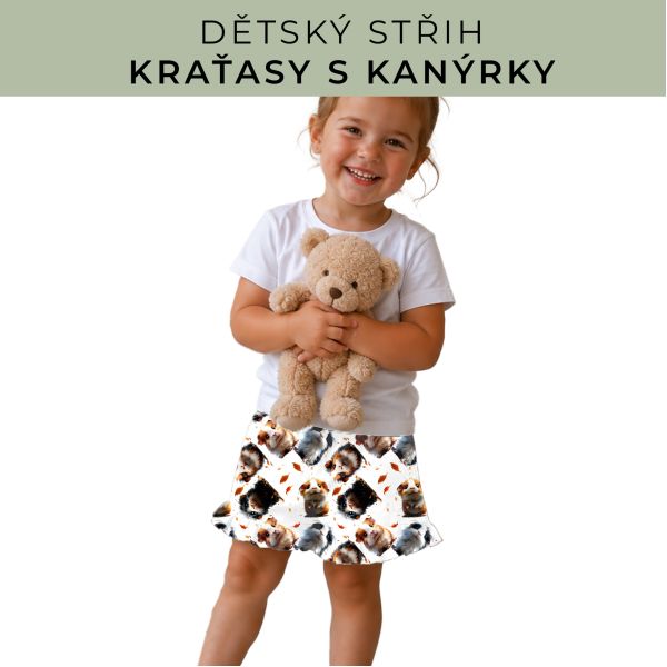 Dětský střih - Kraťásky s kanýrkem