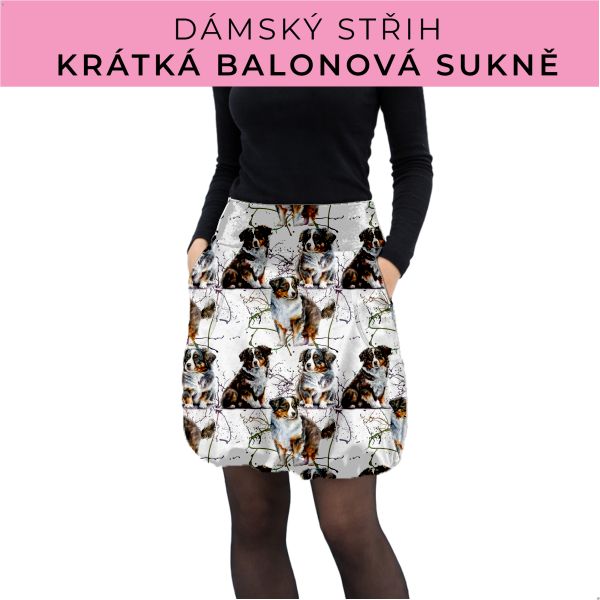 Dámský střih - balonová krátká sukně