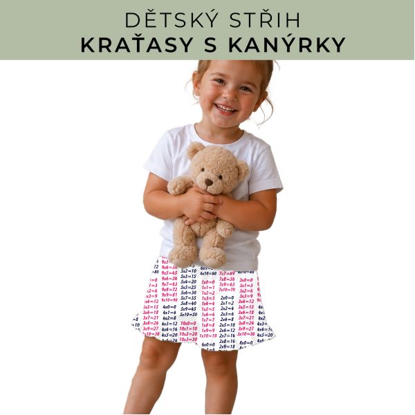 Dětský střih - Kraťásky s kanýrkem
