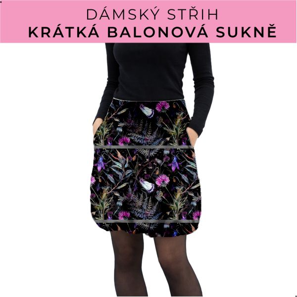 Dámský střih - balonová krátká sukně