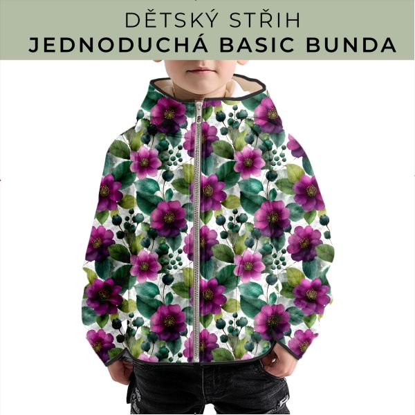 Dětský střih - jednoduchá dětská BASIC  bunda