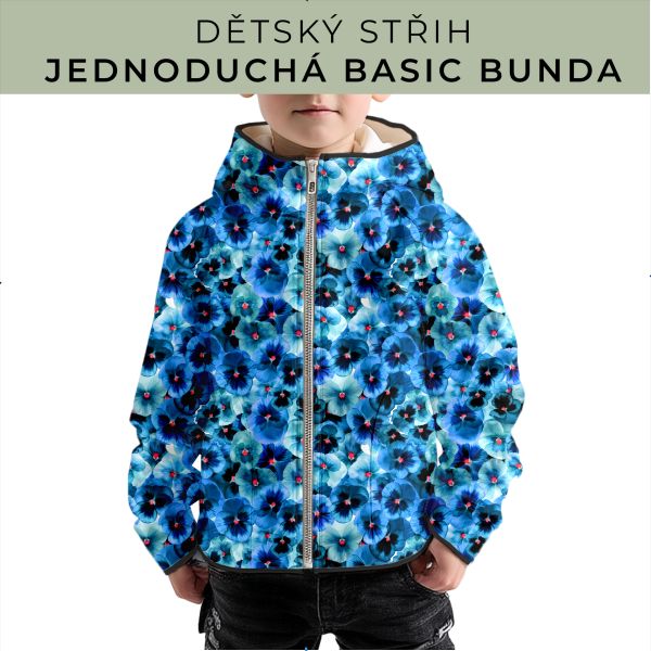 Dětský střih - jednoduchá dětská BASIC  bunda