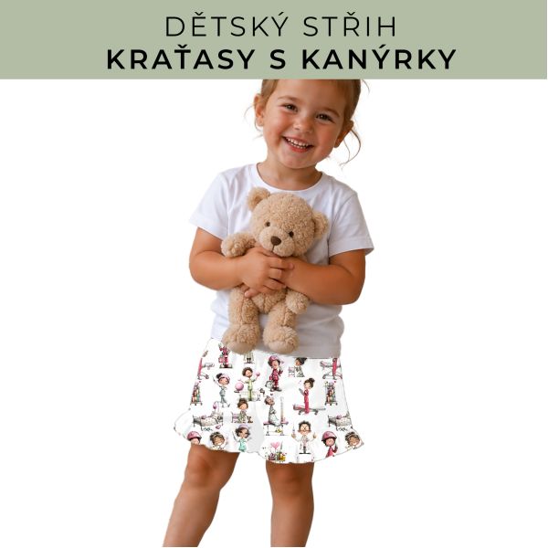 Dětský střih - Kraťásky s kanýrkem