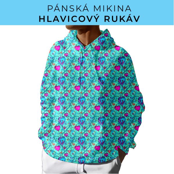 PÁNSKÝ střih - mikina s kapucí